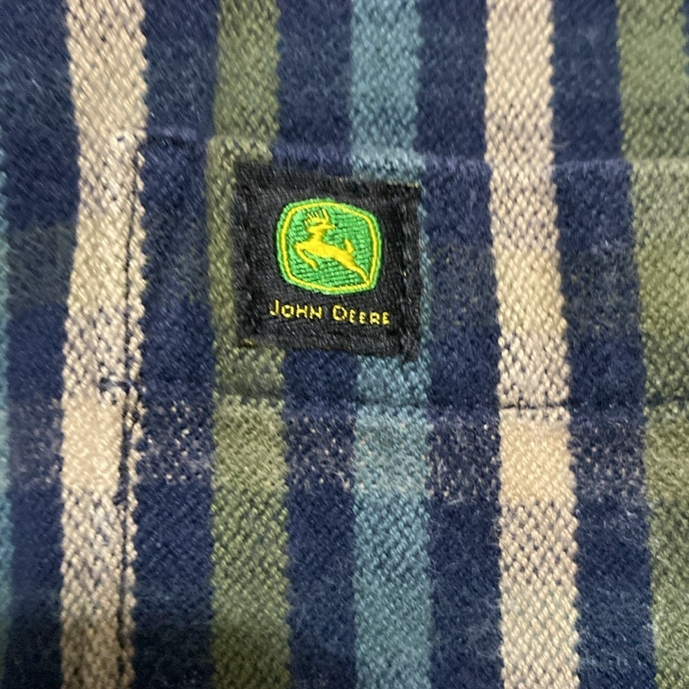 John Deere Cotton Checked Button Shirt Size Med - Picture 4 of 7